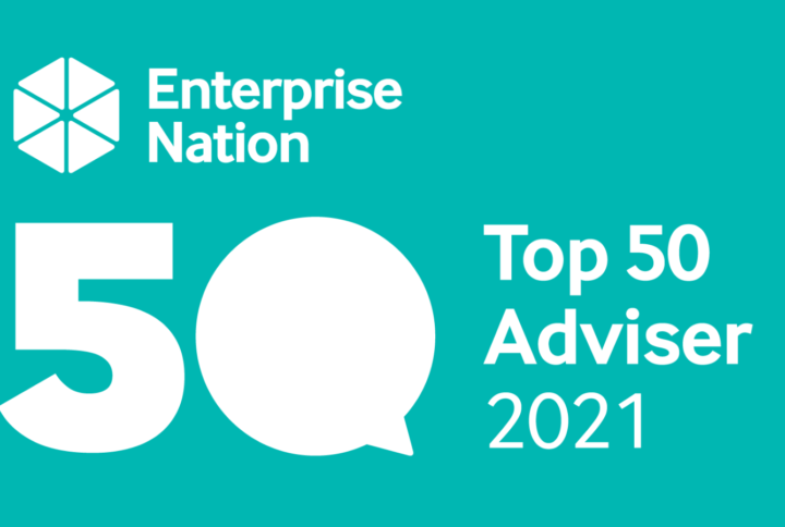 Harry Cobbold listed as an Enterprise Nation 'Top 50 Adviser' (Top 5 in Website & Digital)