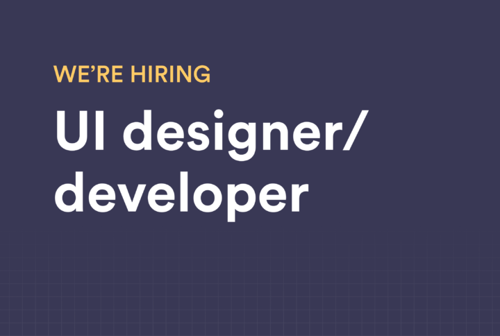 We're hiring! UI designer/developer