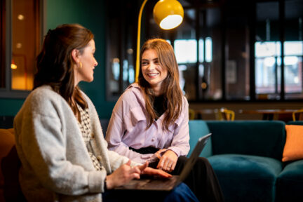 Alice and Izzy in the Made by Unfold studio